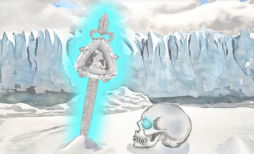 <p>From the Viking chapter, this sword features Fáfnir, the treasure-guarding dragon of Norse mythology</p>
