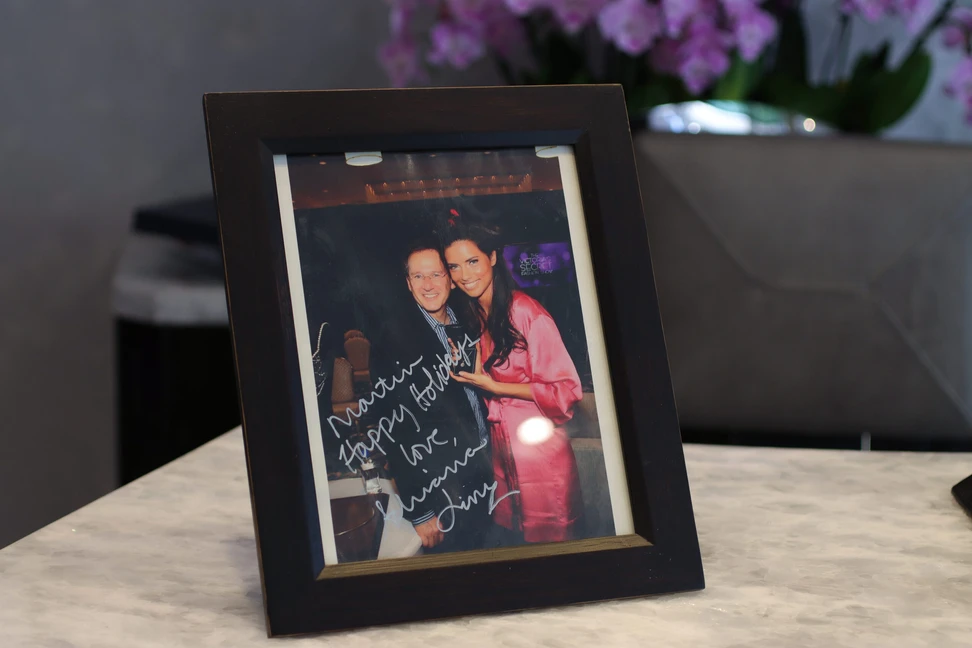 <p>A photograph of Martin Katz with former Victoria&#8217;s Secret model Adriana Lima, spotted during a visit to his Beverly Hills Penthouse</p>
