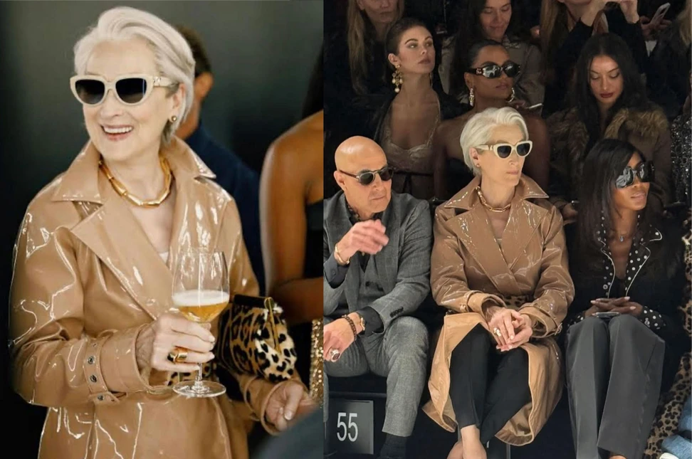 Meryl Streep as Miranda Priestly in The Devil Wears Prada 2, wearing a look set to head to auction at Christie’s this September.