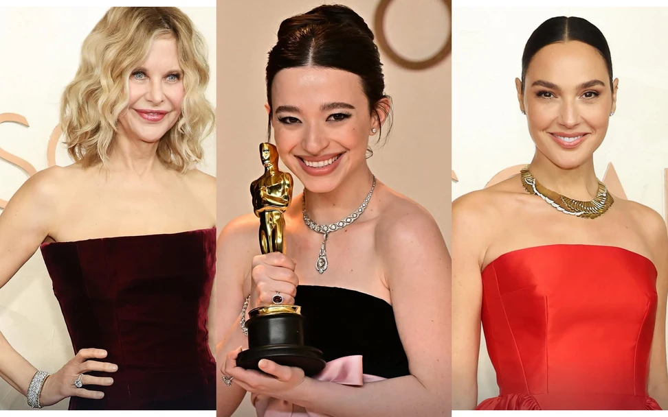 <p>Meg Ryan, Mikey Madison and Gal Gadot in jewellery by Tiffany & Co. at the 97th Annual Academy Awards 2025</p>