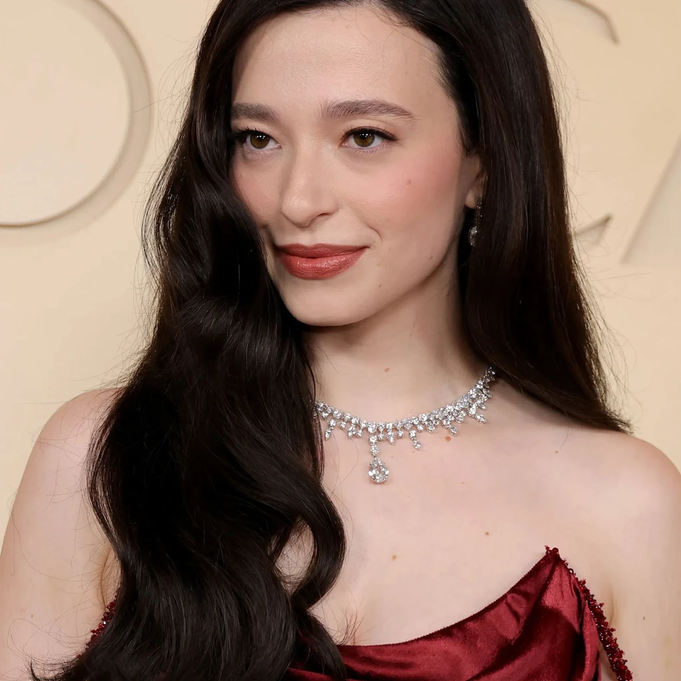 <p>Mikey Madison wears Tiffany &amp; Co. ring in platinum with a diamond of over 8 carats and diamond accents, earrings in platinum with diamonds of over 8 total carats and ring in platinum with a diamond of over 6 carats and diamonds</p>

