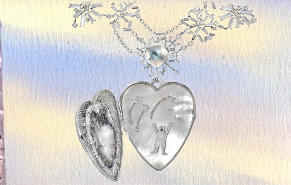 <p>Hidden inside this high jewellery pendant is a shaman wearing a bear mask, captured in the act of summoning the stars</p>
