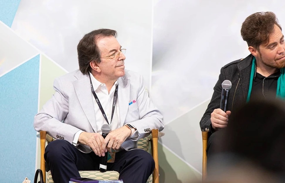 <p>Spanish high jewellery artist Antonio Seijo participated in Katerina Perez’s panel discussion at GemGenève in May 2022</p>