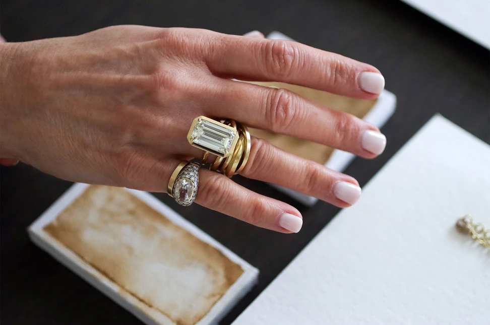 <p>Sylva &amp; Cie will be debuting a new Ten Table pinky ring at the Couture Show – a more wearable introduction to the collection</p>
