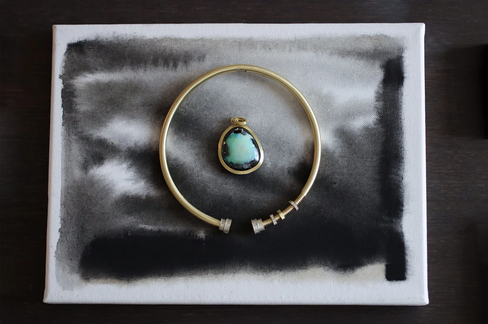 <p>The new Bolt collection by Sylva &amp; Cie will be debuting at the Couture Show. The nut-and-bold design can be unscrewed, allowing the wearer to add and remove elements</p>
