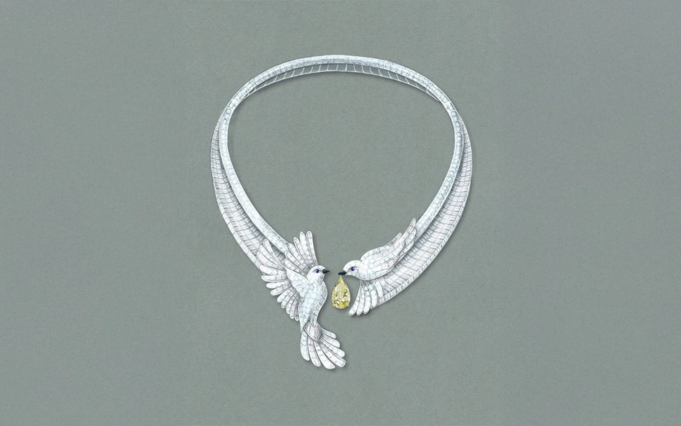 <p>The Gift of Love High Jewellery necklace by Graff was three years in the making, including 6,000 hours of craftsmanship </p>