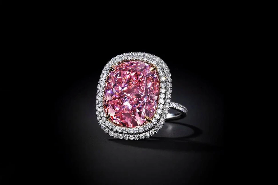 <p>The Sweet Josephine 18.08 cts pink diamond ring</p>