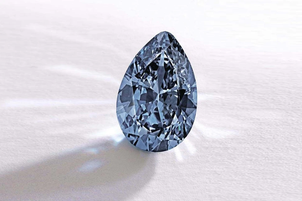 <p>This 9.75 carat fancy vivid blue diamond was sold by Sotheby’s New York and was renamed ‘The Zoe Diamond’</p>