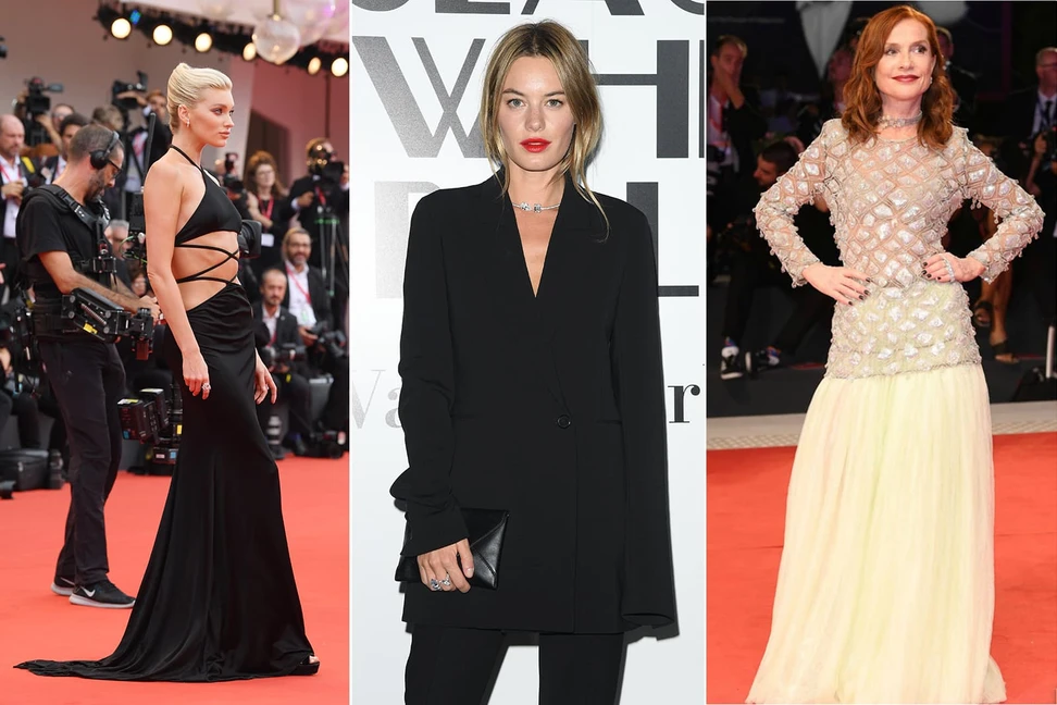 <p>Camille Rowe, Isabelle Huppert and Elsa Hosk wearing Messika diamond jewellery</p>