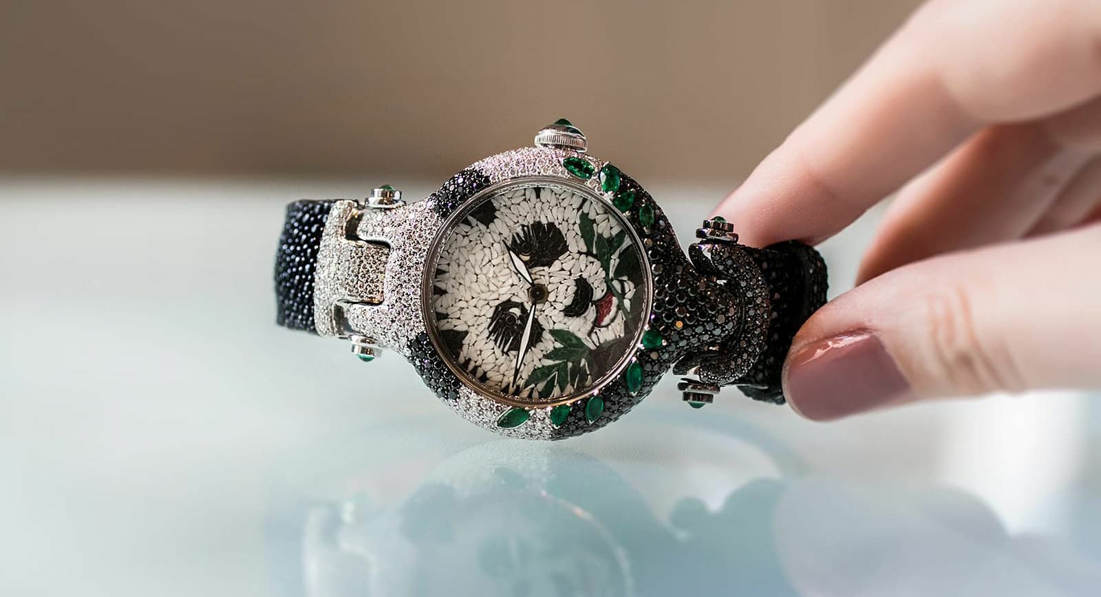 SICIS micromosaic panda watch