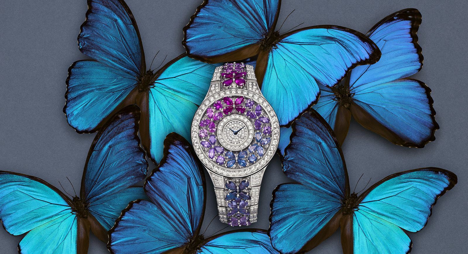 Часы  бабочками Graff 