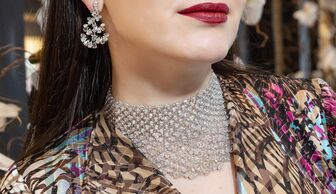 S1x1 banner jaipur gems diamond chocker and earrings