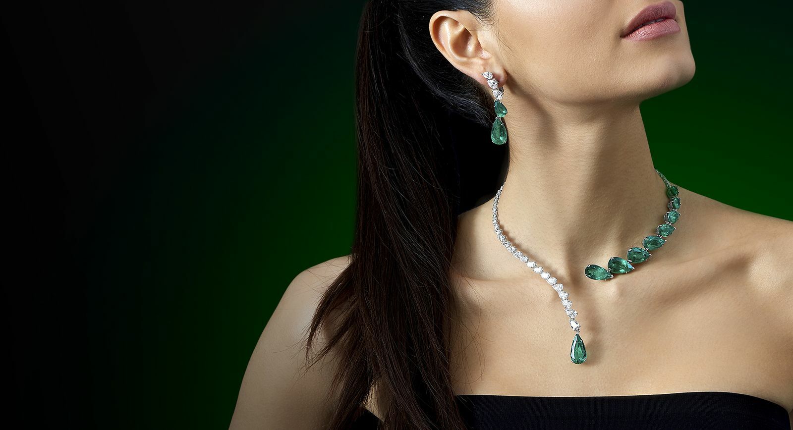 Jahan emerald and diamond necklace