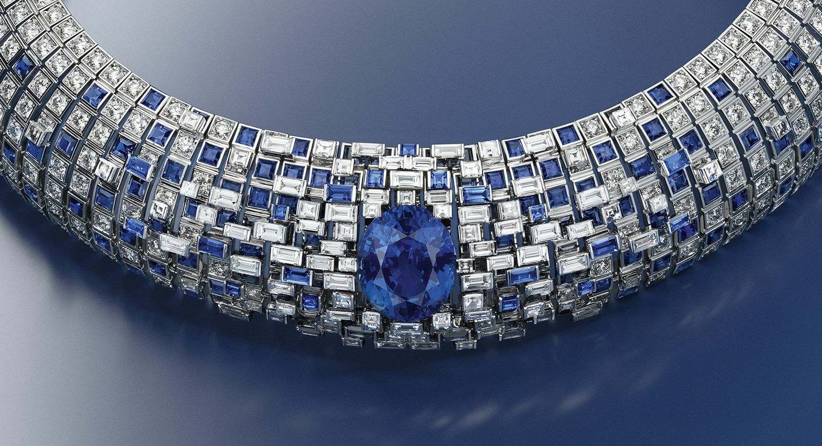 Louis Vuitton Stellar Times Lune колье с бриллиантами и сапфирами