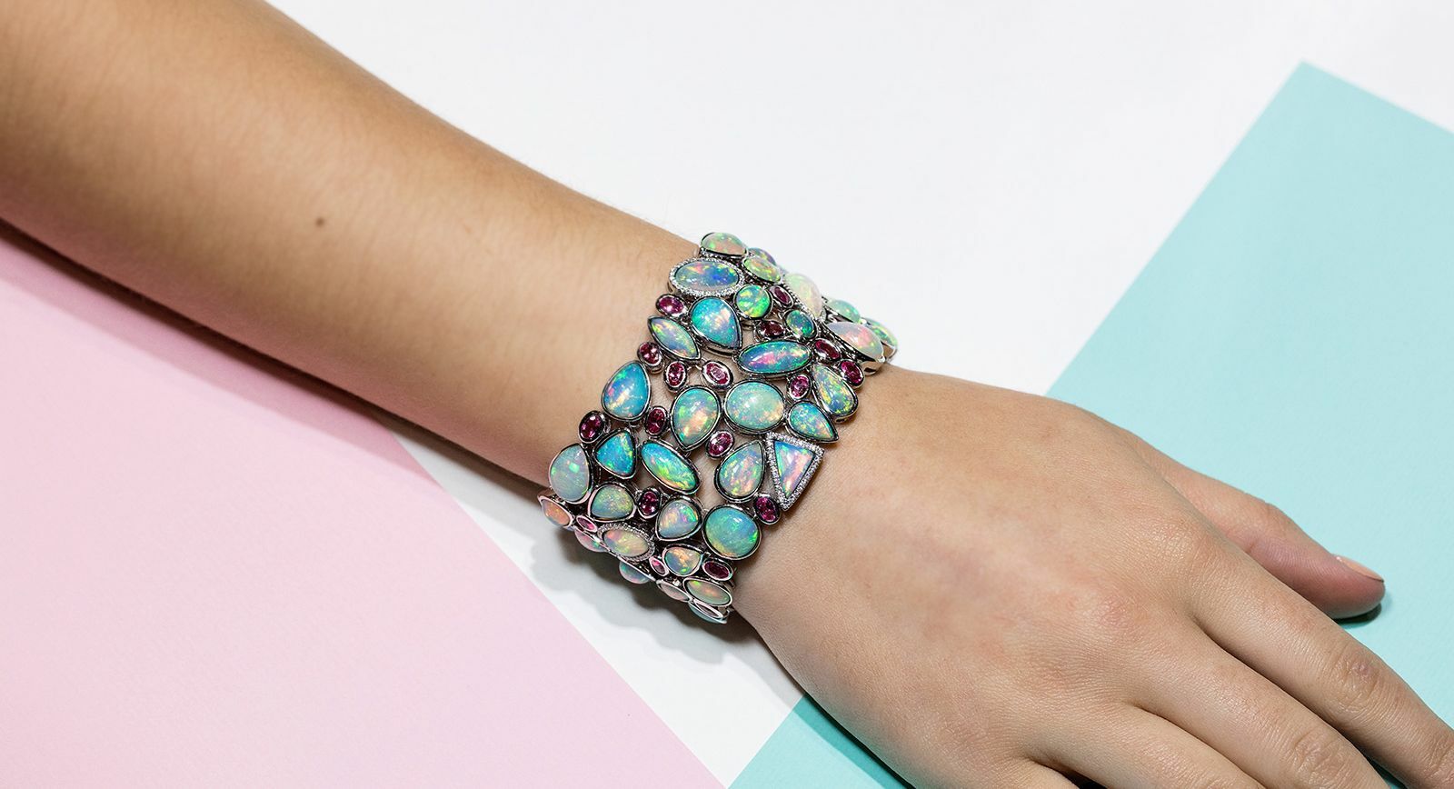 Yael opal and spinel bracelet 