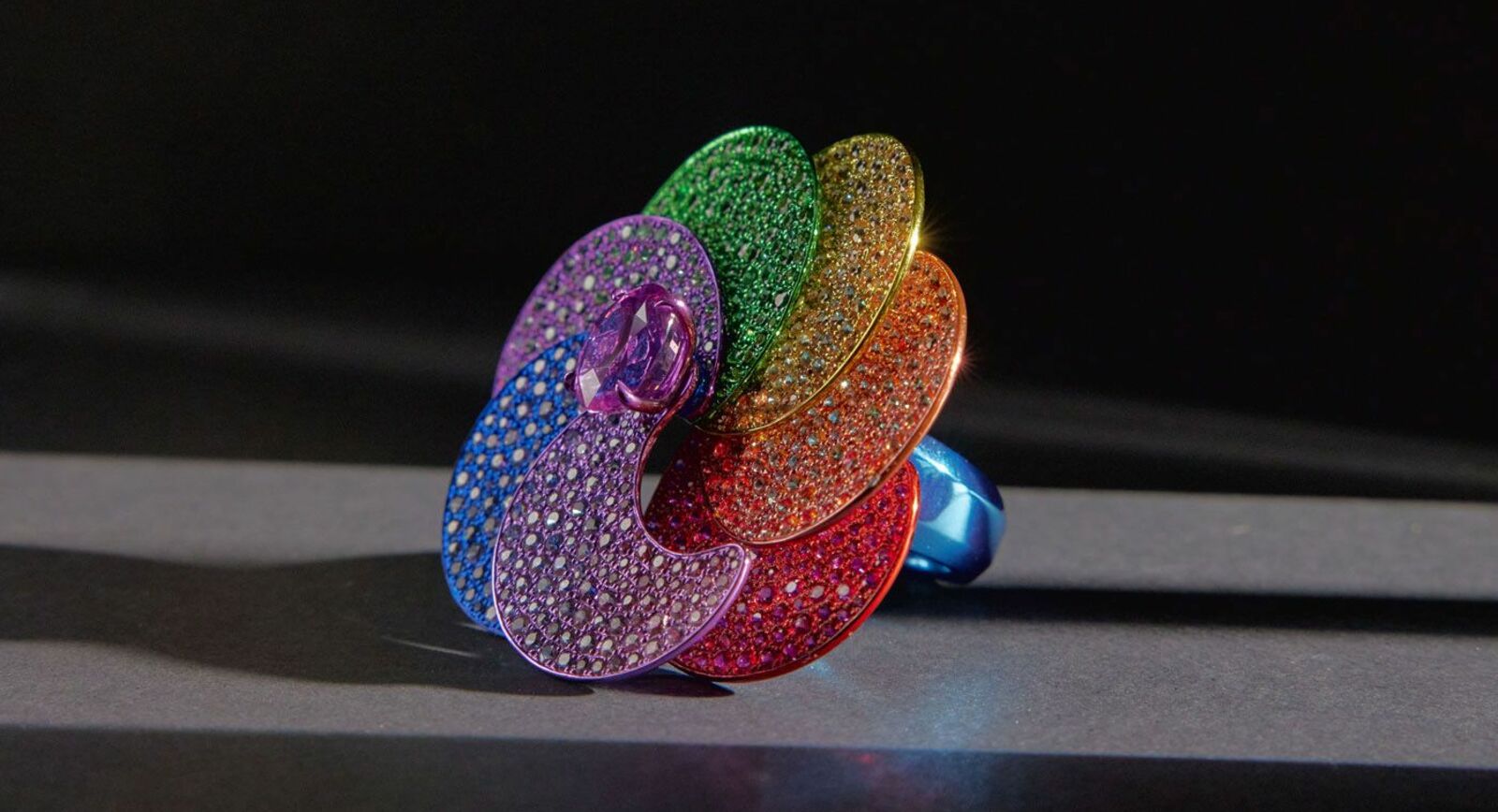 Rainbow ring from Faith Jewels