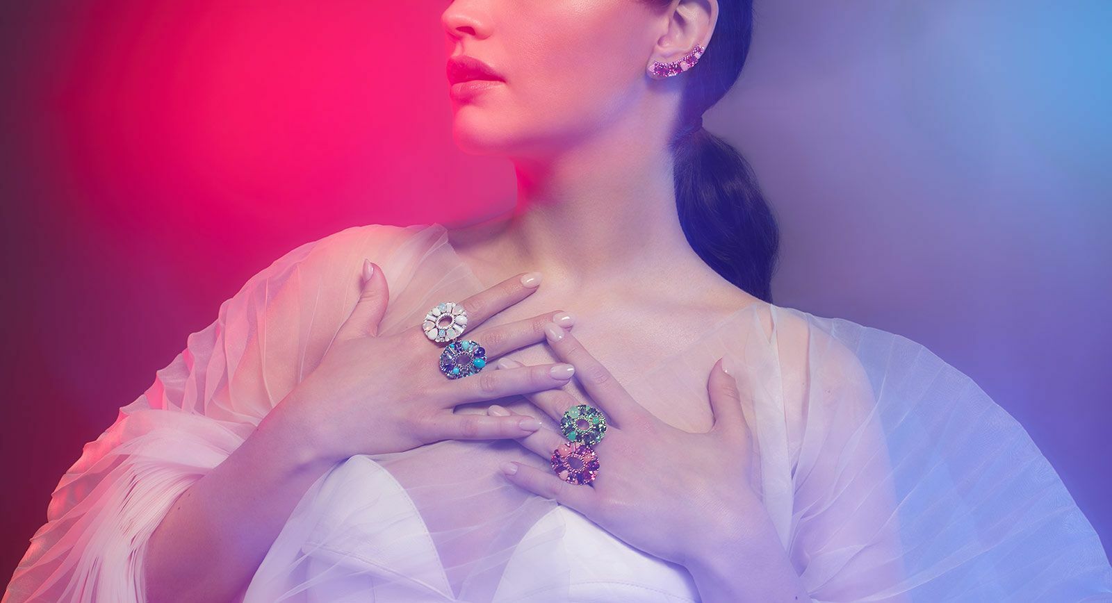 Coloured gemstone rings from the Garrard Blaze collection 