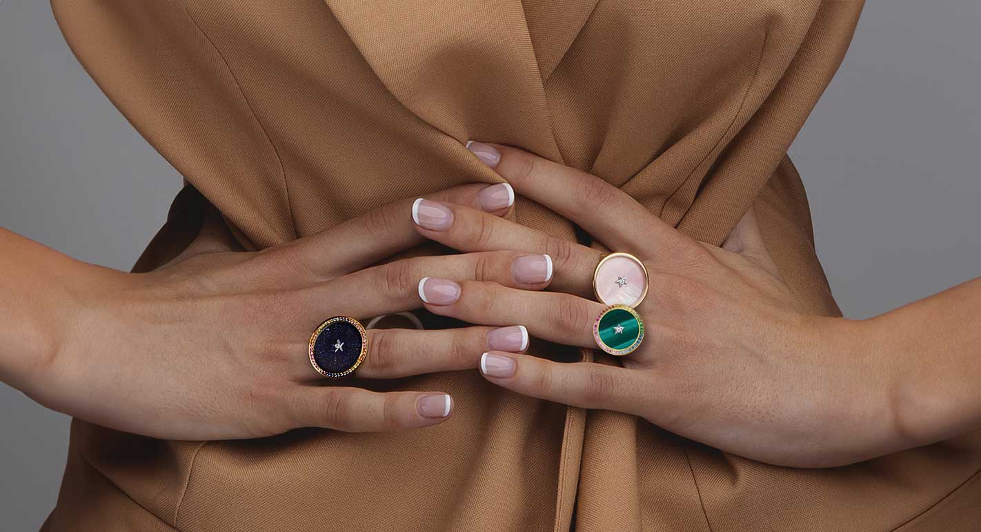 Cocktail rings from the Ora collection by Anna Maccieri Rossi 