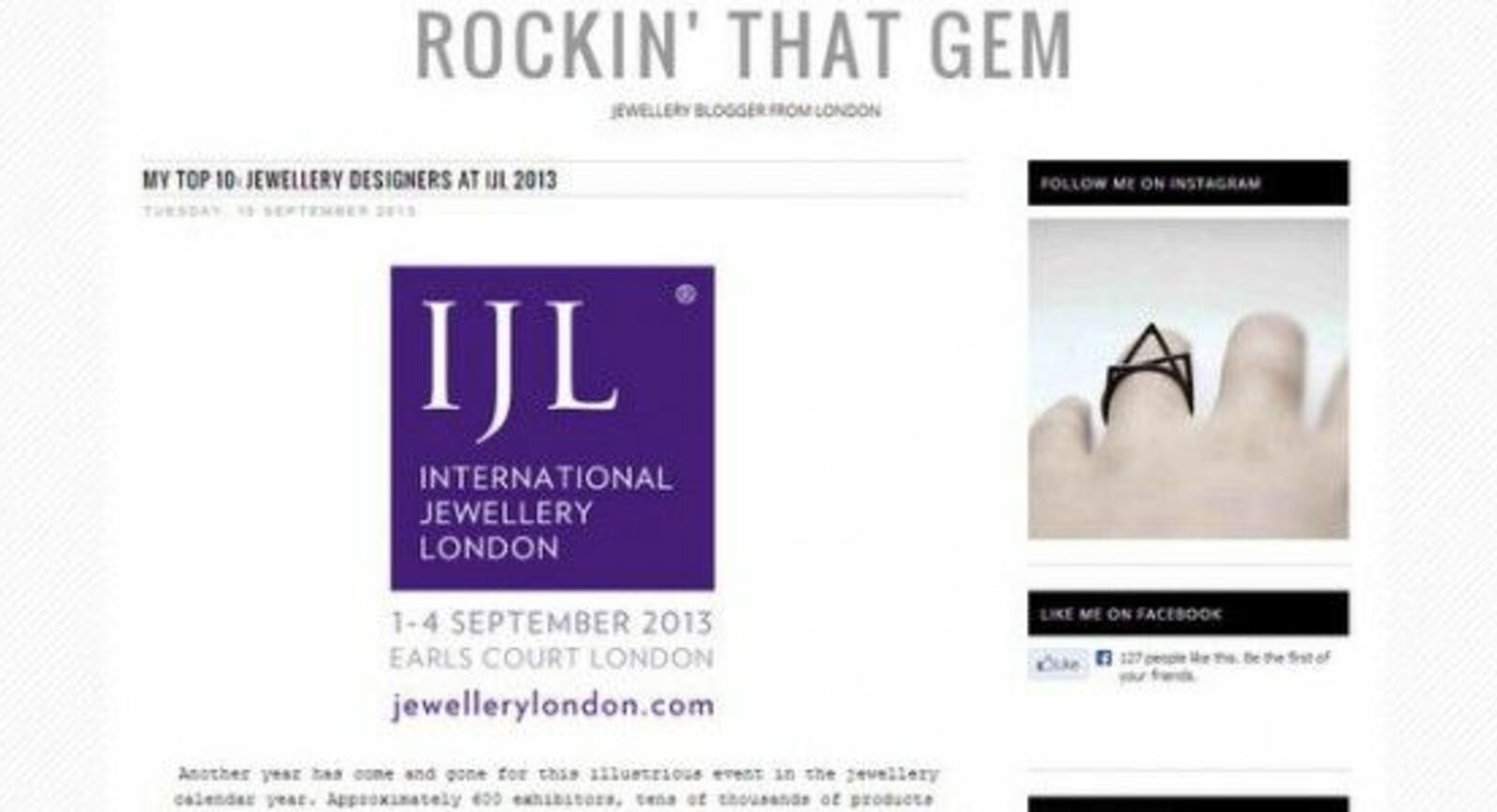 Rockin’ That Gem: Top 10 Emerging Jewellery Designers at IJL2013