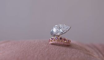 S1x1 calleija colourless and pink diamond ring