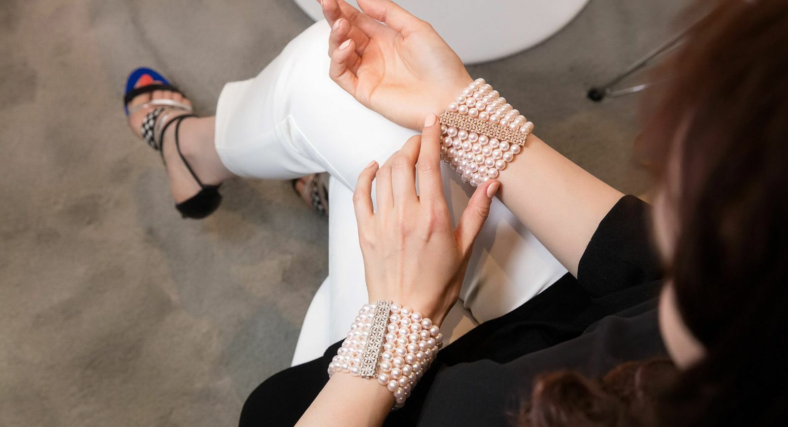 Assael South Sea pearls bracelets with diamonds