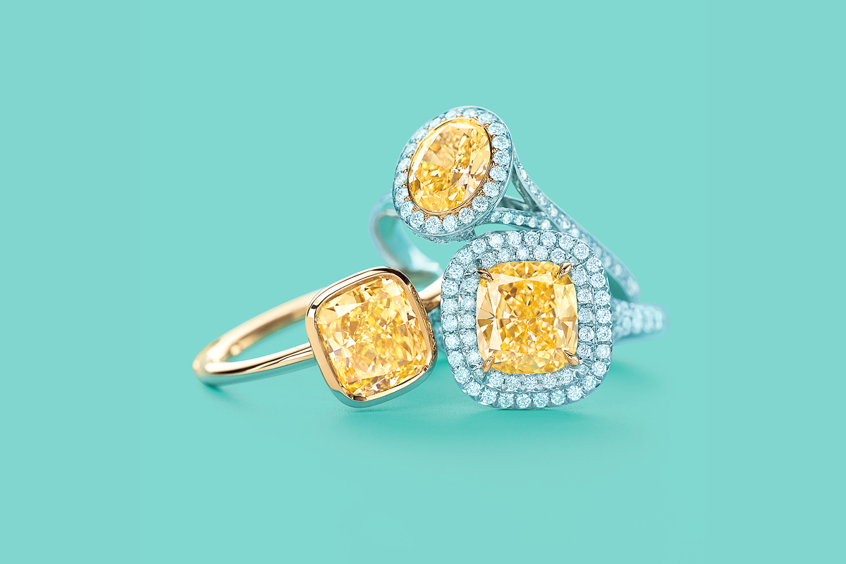 Tiffany & Co. yellow diamond rings