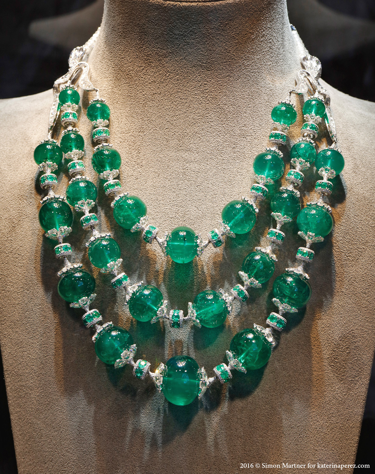 Nirav Modi Maharani emerald necklace with Colombian emeralds and diamonds
