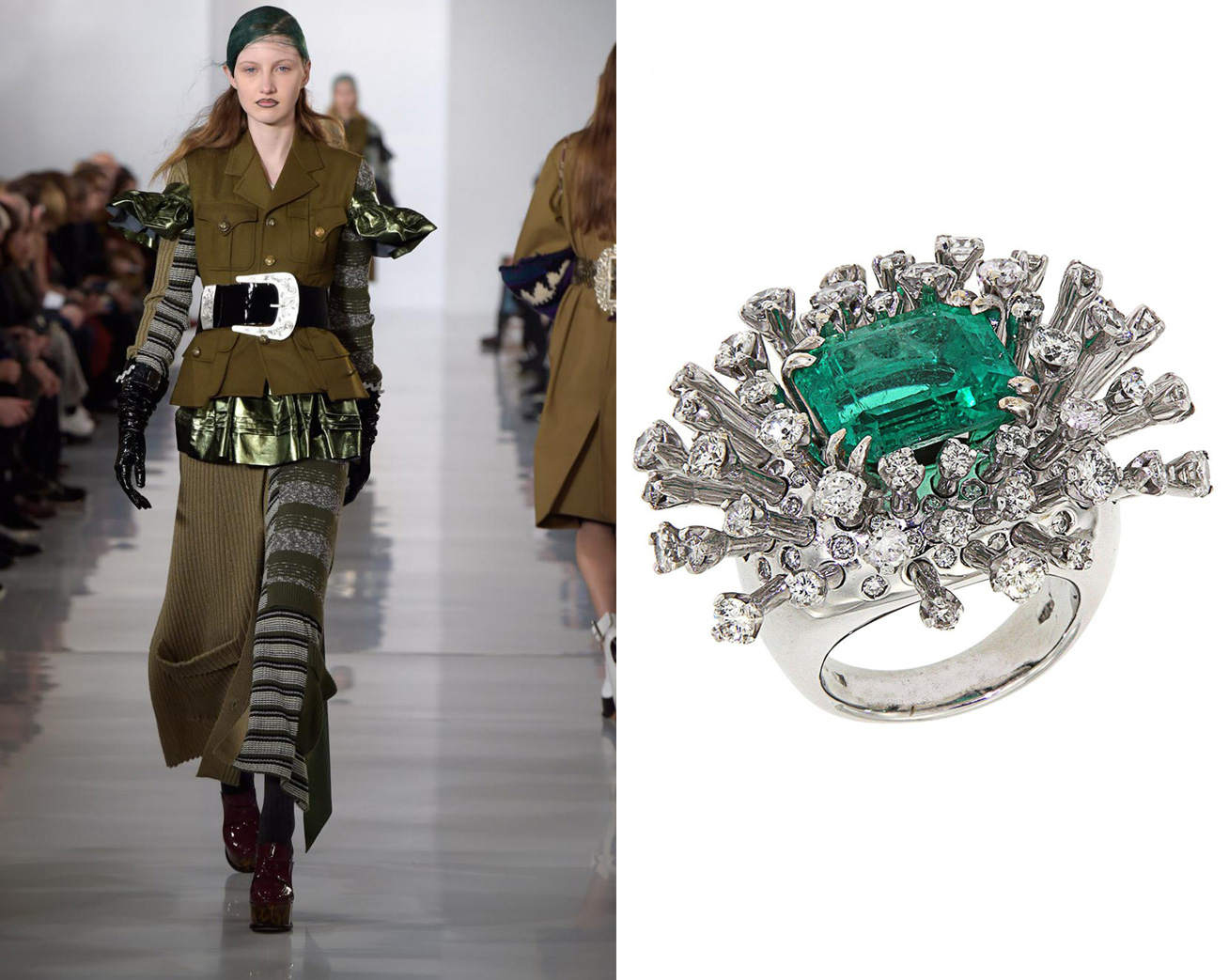 Maison Marginal and Colombian Emerald Ring by Botta Gioielli £56,870