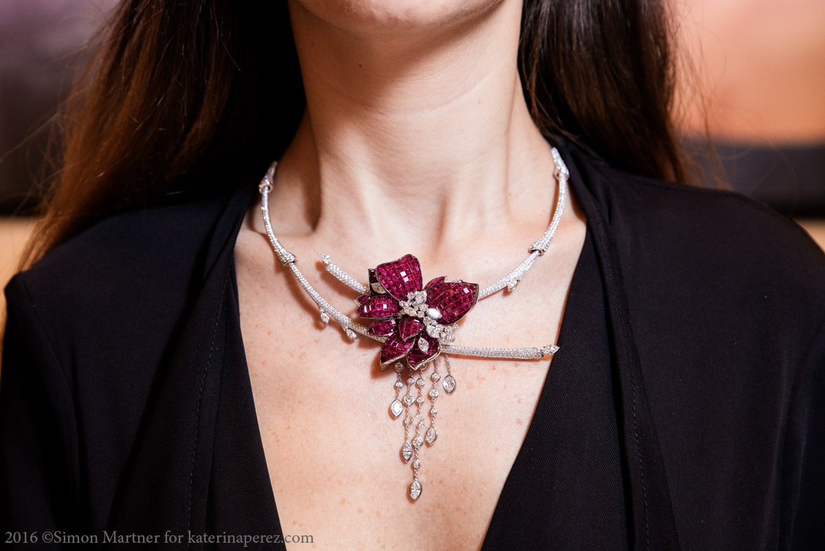 Stenzhorn necklace from The Noble Ones Collection with rubies and diamonds