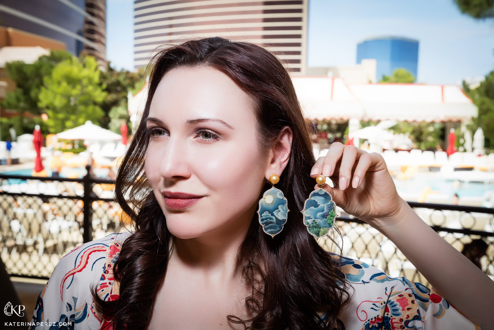 Silvia Furmanovich earrings with pearls and painted wood. Photo credit: Simon Martner.