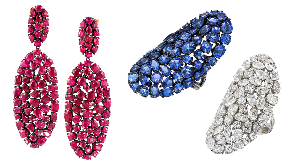 Etho Maria Vibrant collection earrings and rings