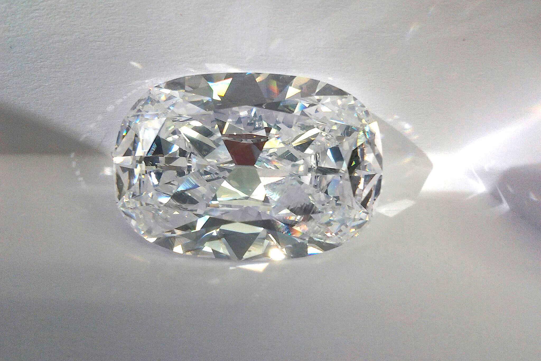 59.89ct brilliant cut cushion diamond