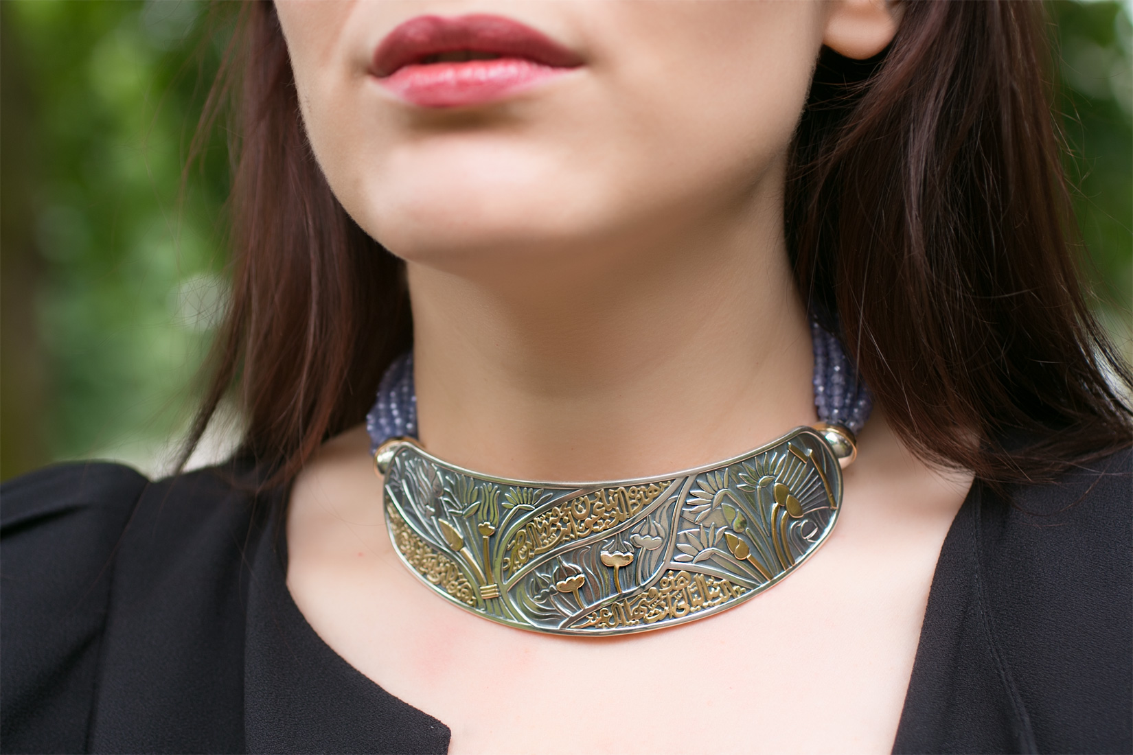 Azza Fahmy Birds of Paradise chocker from the Wonders of Nature collection 