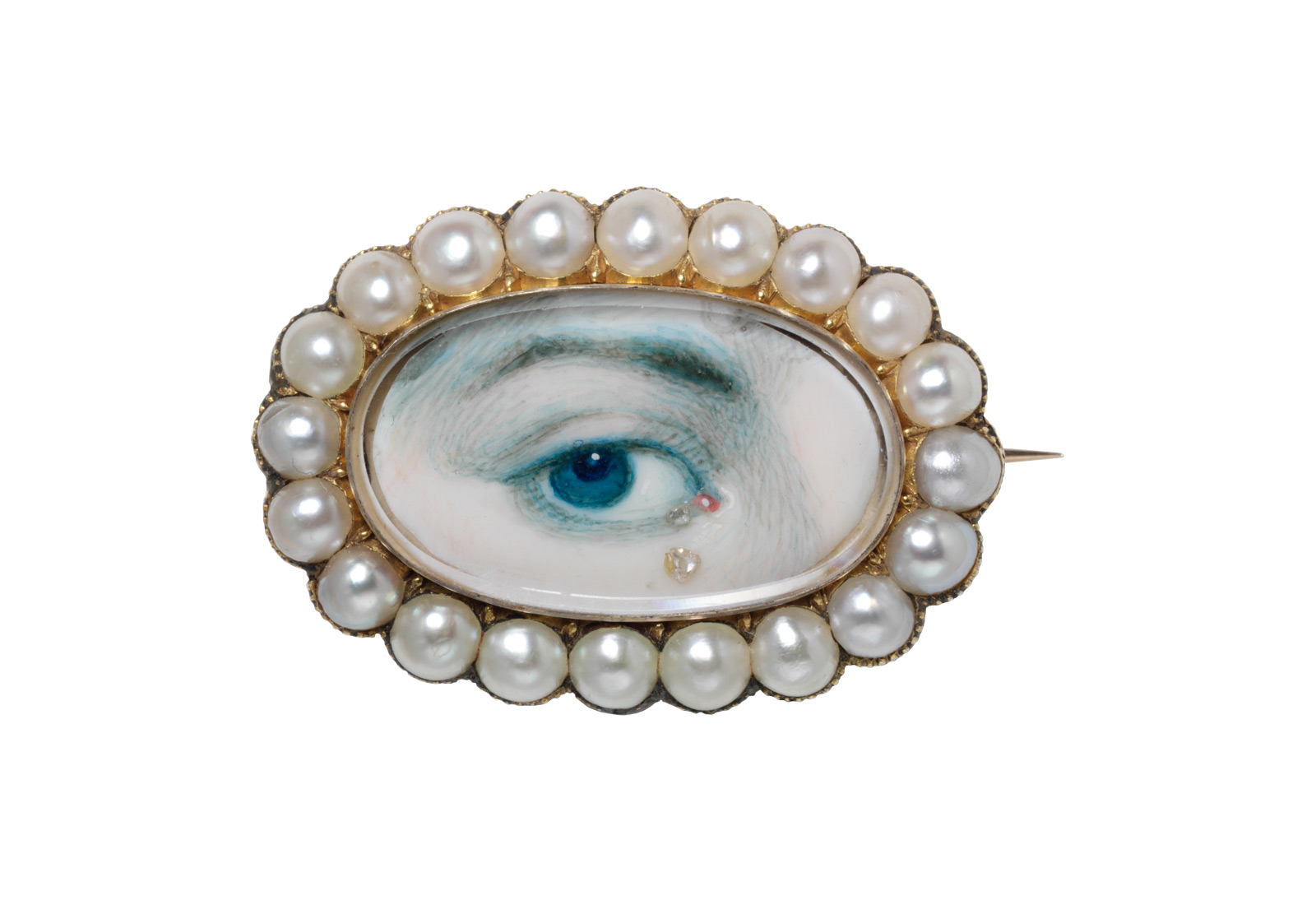 'Lover's Eye' brooch c. early 19th Century, displayed at Victoria and Albert Museum, London
