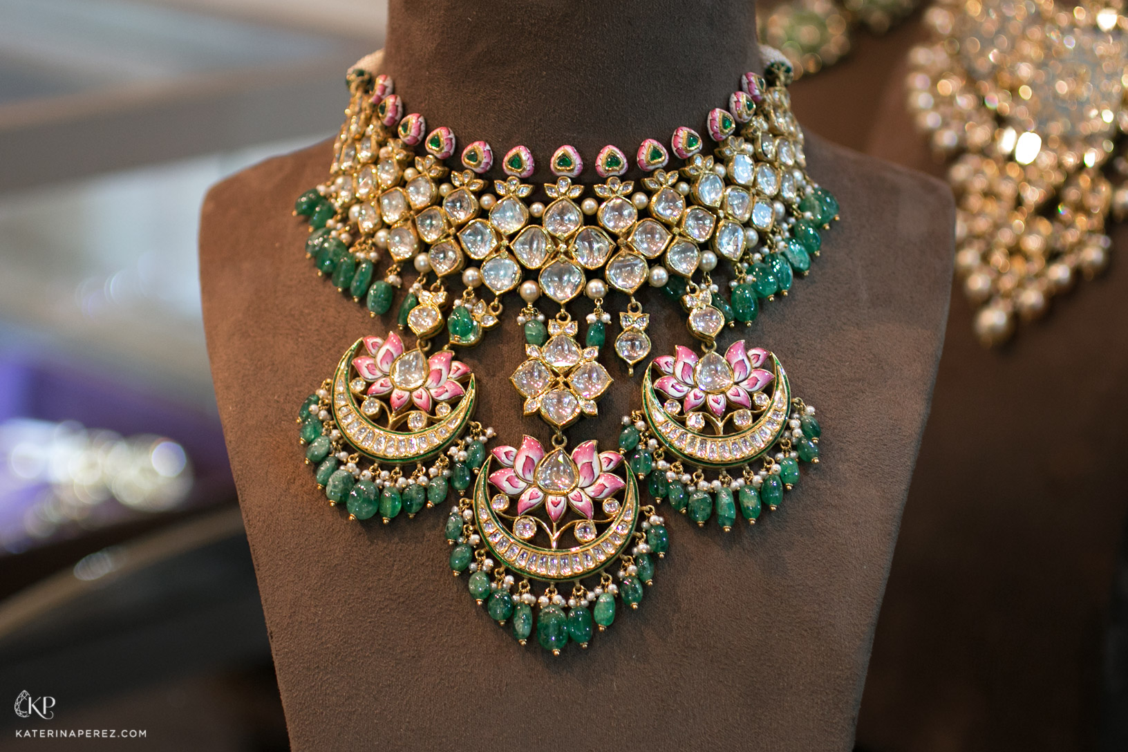 Sunita Shekhawat Padmapriya necklace with lotus flowers motifs