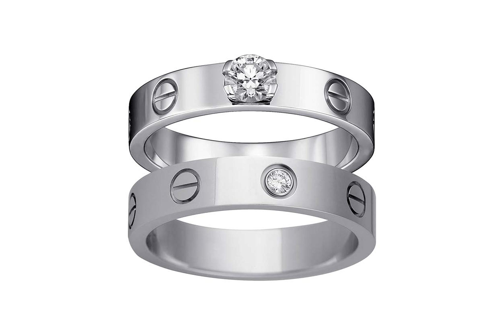 cartier white gold engagement rings