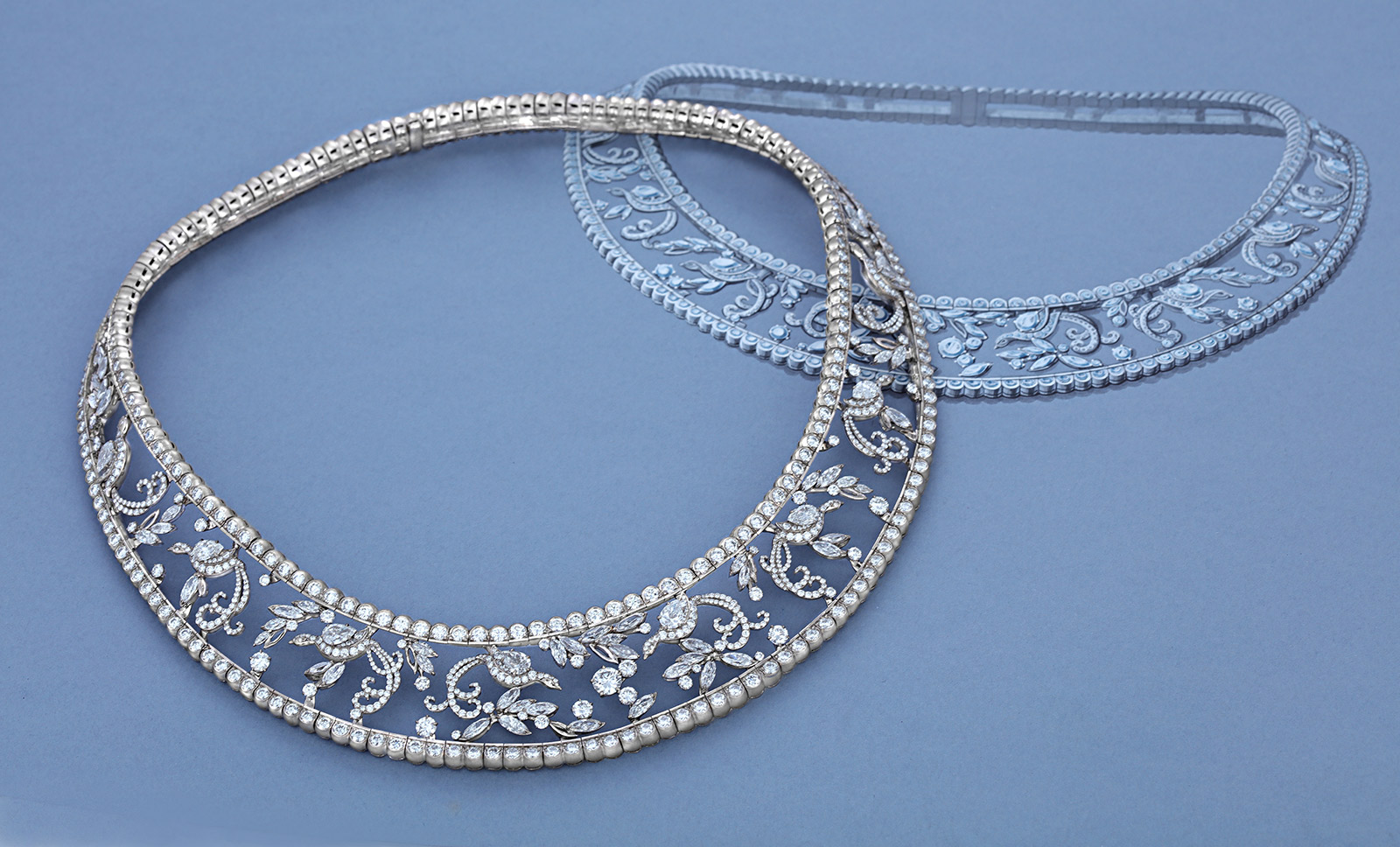 Liza Borzaya diamond collar necklace