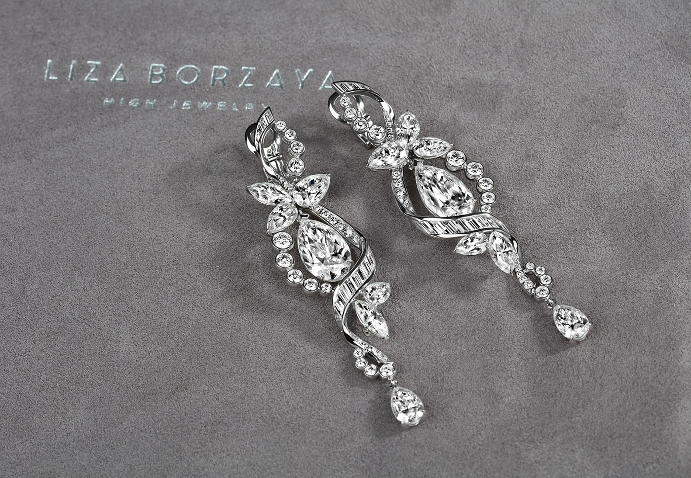 Liza Borzaya diamond earrings