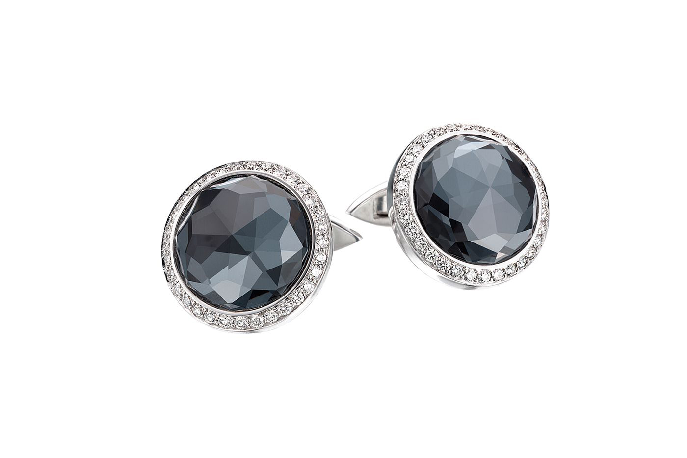 Stephen Webster 'Crystal Haze' cufflinks in white gold, topaz and diamonds