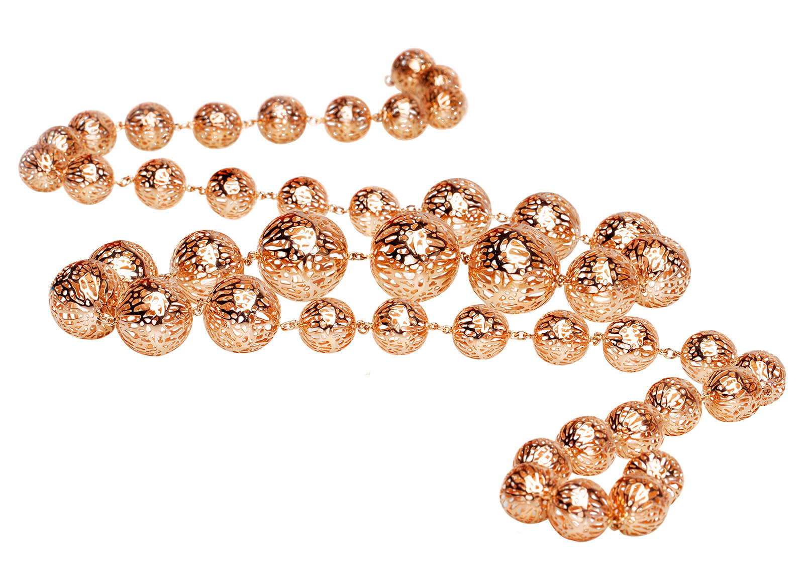 Federica Rettore rose gold necklace from Gorgonia collection