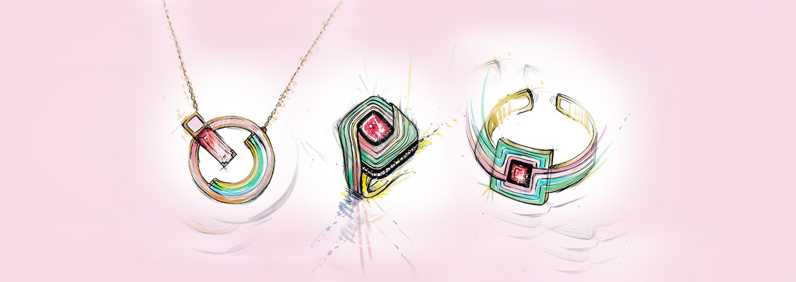 A selection of sketches from NUUN Jewels 'El Hada' collection