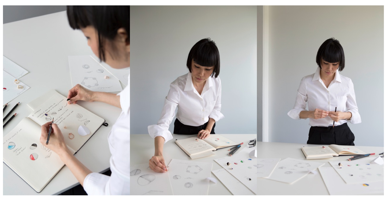 Jewellery designer Yunjo Lee creating the B. Dimension collection for Bucherer