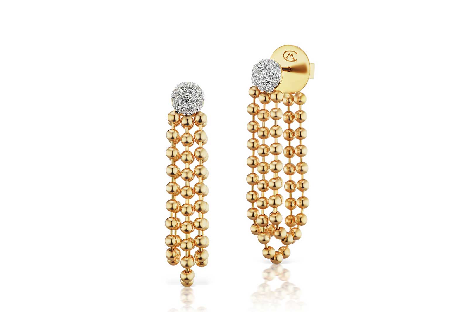 Серьги Maria Canale 'Flapper' из 18k золота с бриллиантами 
