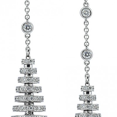 Avakian Riviera collection Earrings set with detachable Blue Sapphire charms and Diamonds