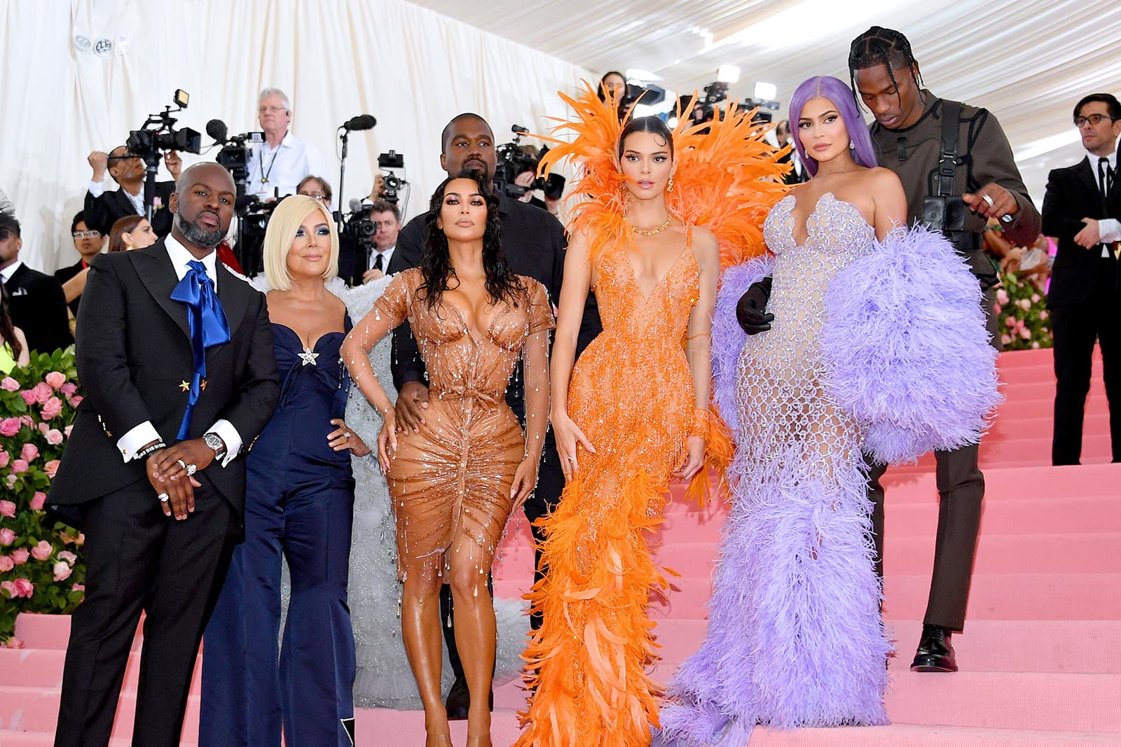 The Kardashian - Jenner family on the pink carpet at the 2019 MET Gala 