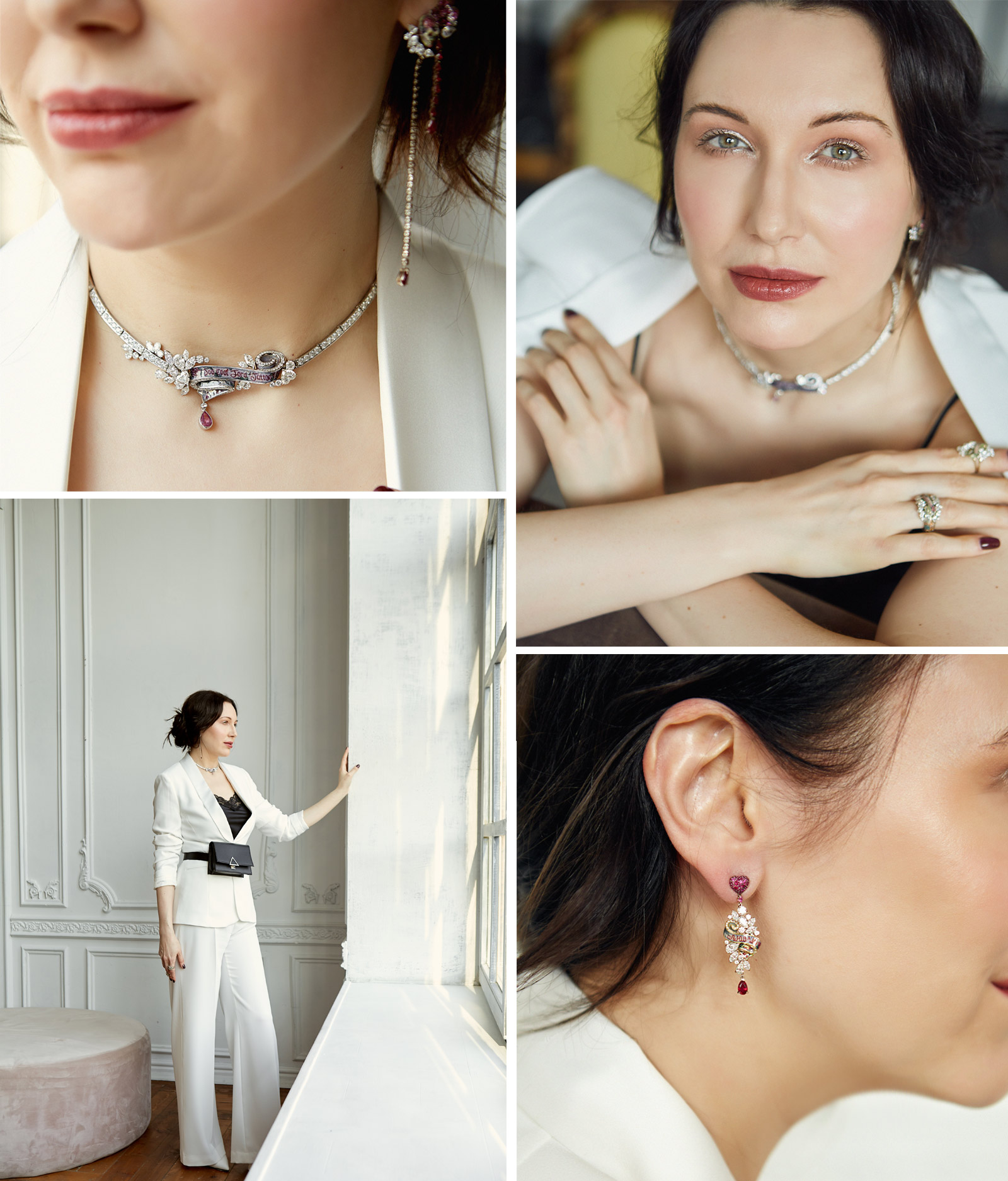Катерина Перез и украшения Liza  Borzaya 'Get Inked' с бриллиантами, рубинами и эмалью