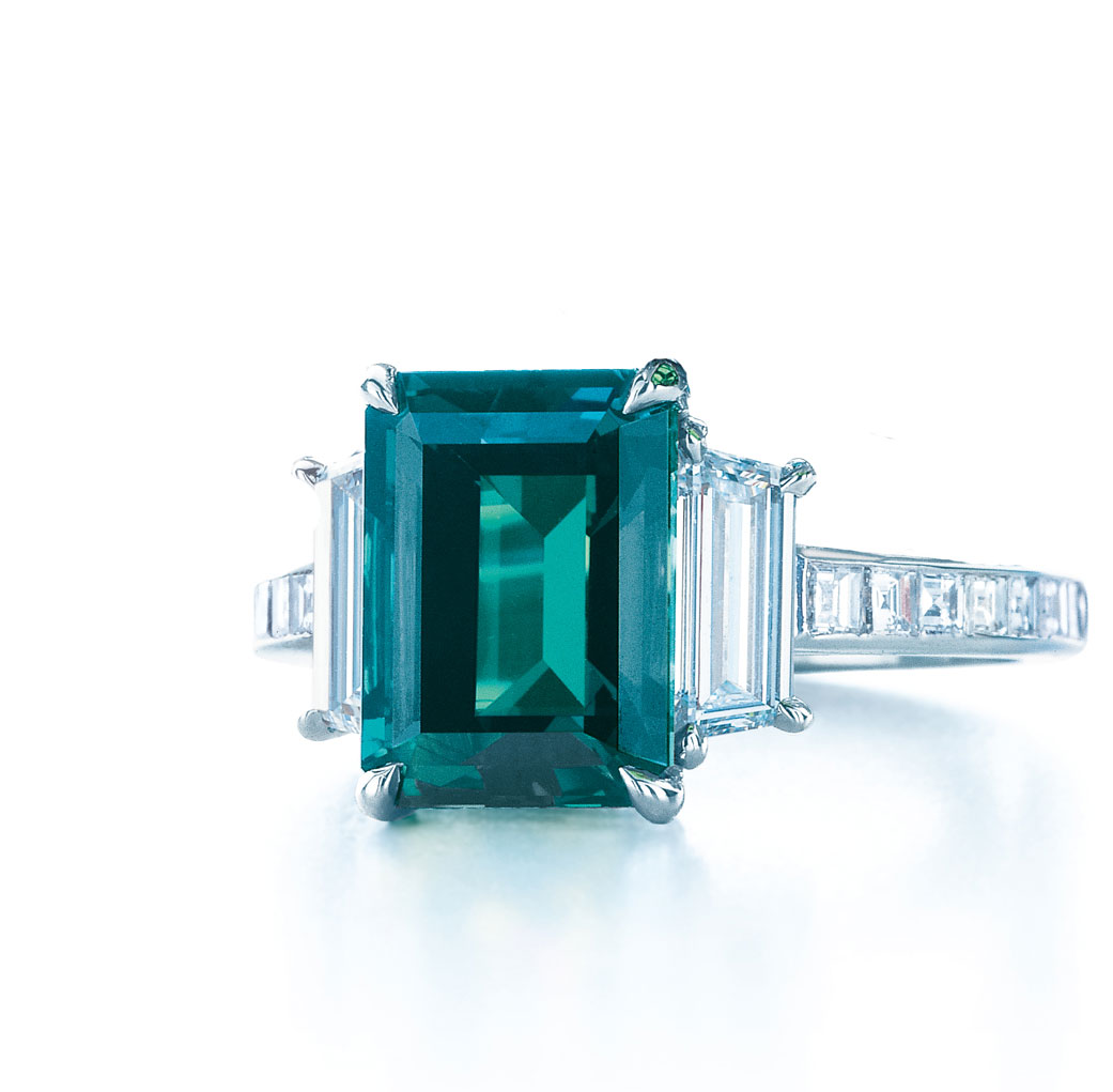 Tiffany&Co emerald cut Alexandrite ring