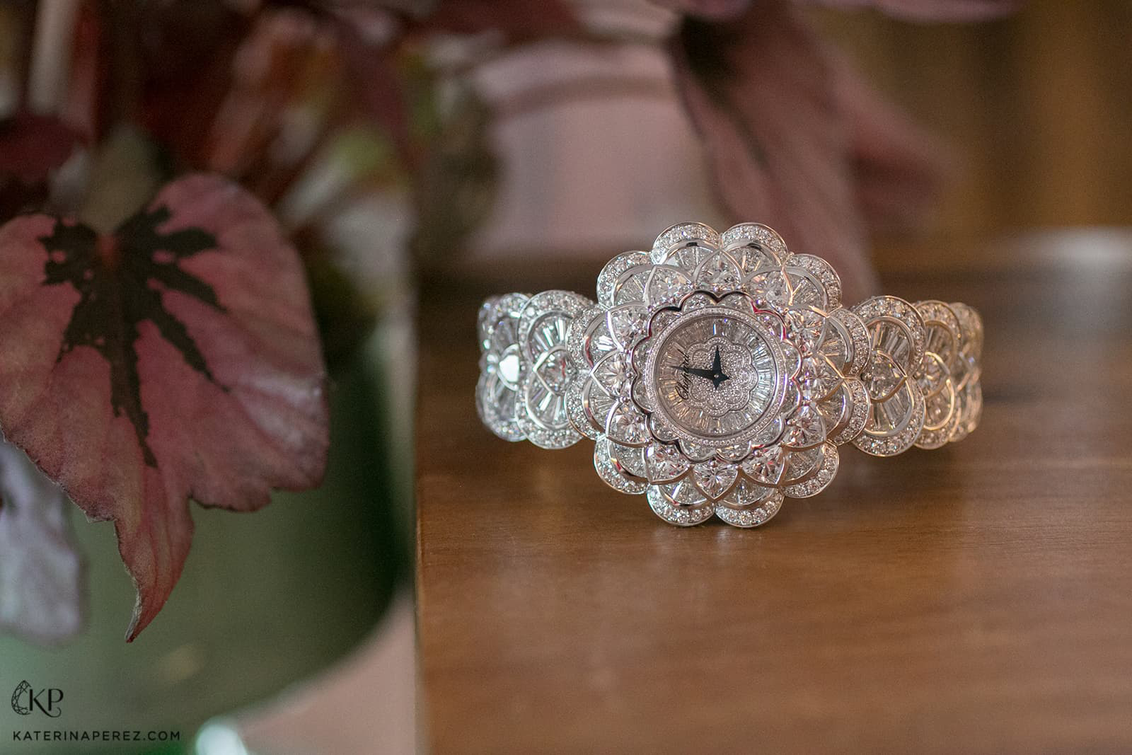 Chopard ‘Waterlily’ watch with 43ct diamonds in white gold