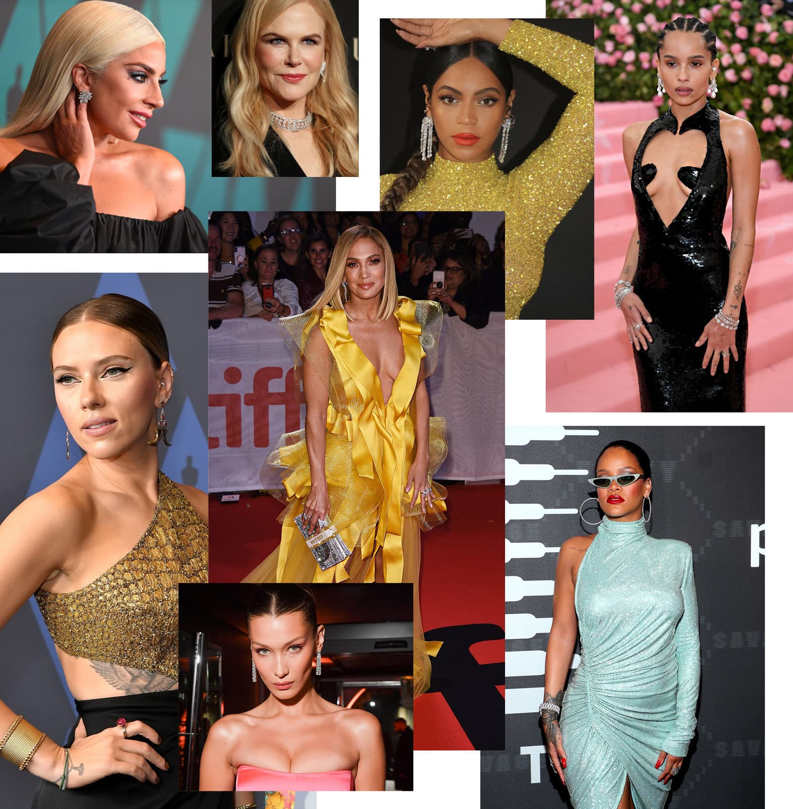 Stars wearing a variety of fine jewellery provided by D’Orazio & Associates PR on the red carpet