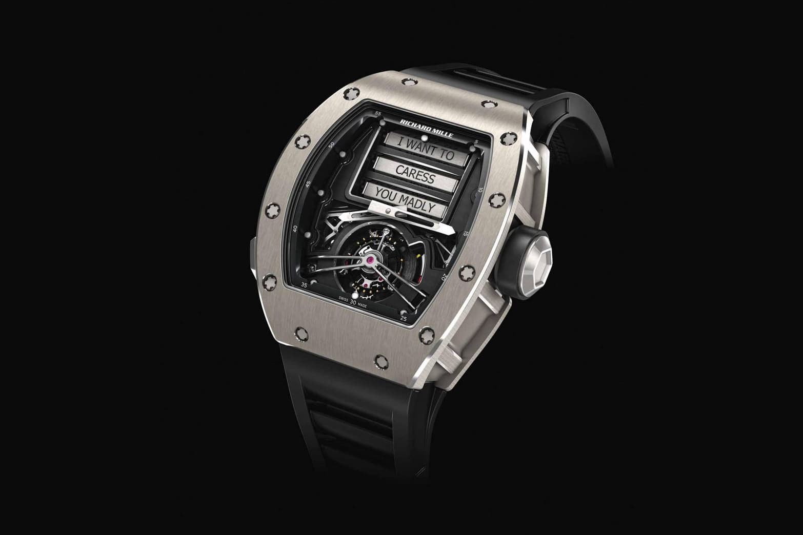 Richard Mille’s RM 69 Erotic Tourbillon watch with ceramic in titanium